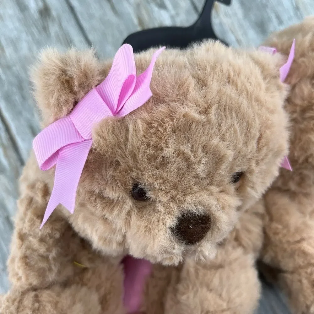 Baby Toddler Girls Plush Teddy Bear Slippers Shoes Size 7/8